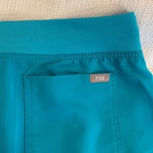 Figs teal womens scrub pants